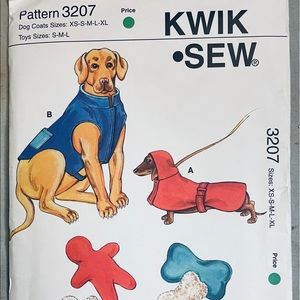 Kwik Pattern for dog coat size XS - XL  uncut
